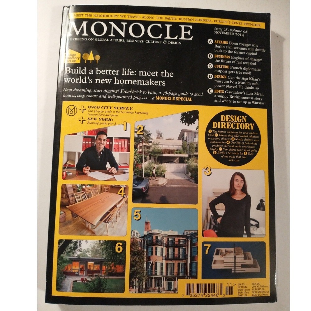 Monocle Magazine Issue 78 Volume 08 November 2014 Oslo City Survey Design News